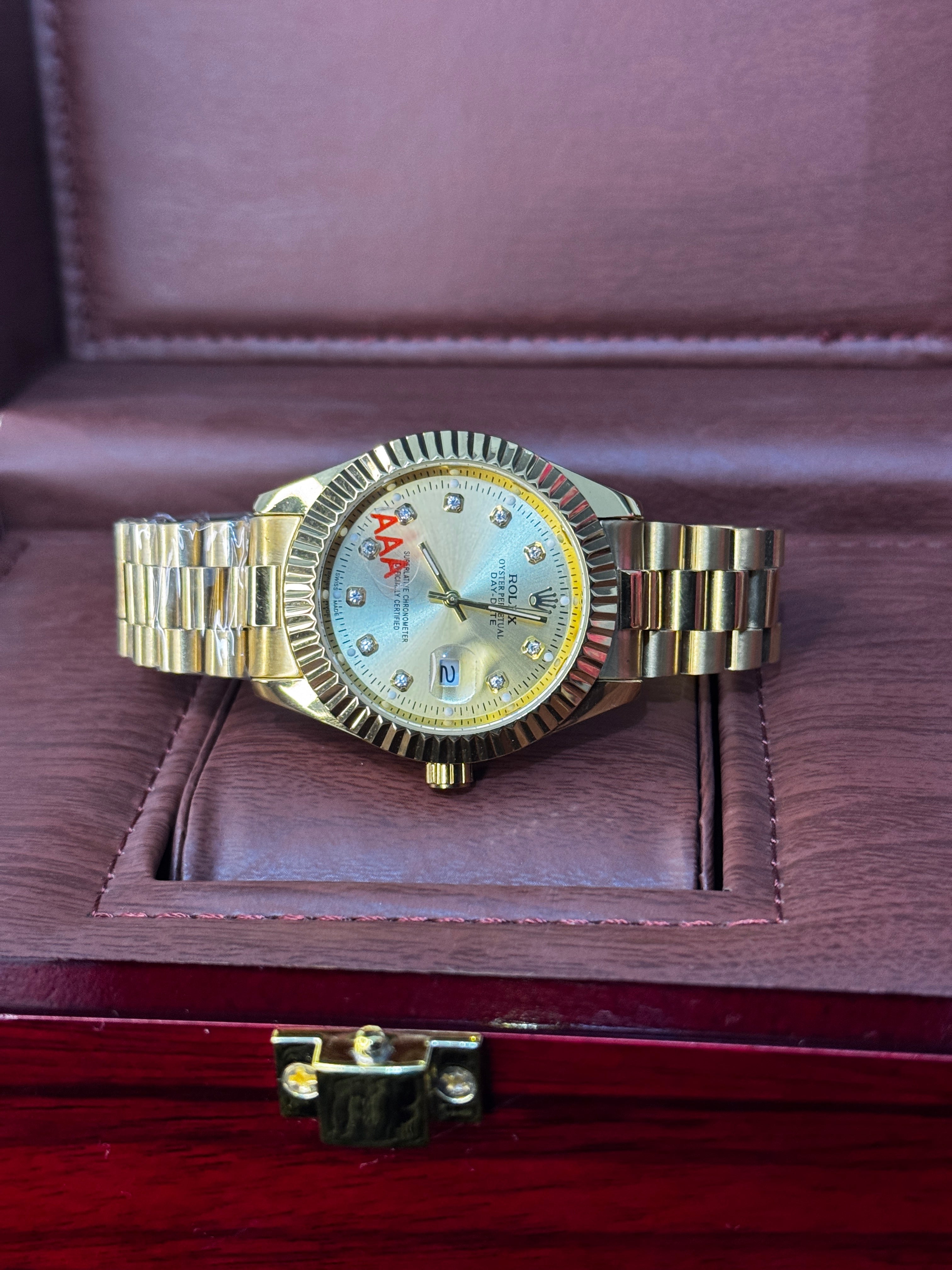 Rolex automatic truetone with golden dial