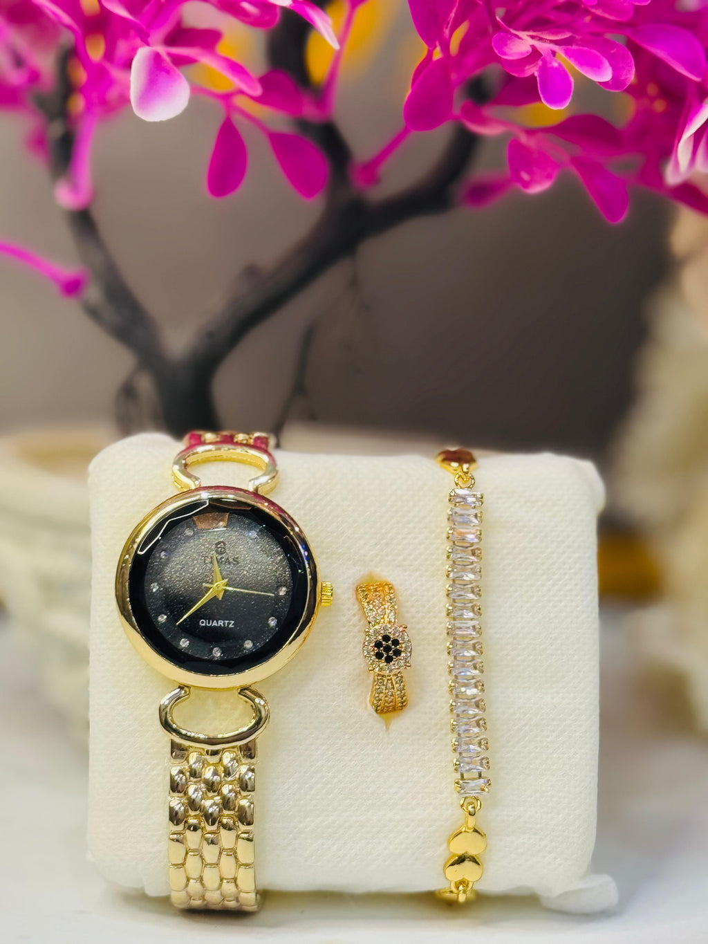 T.M.S Pack of 3 Watch bracelet & Ring